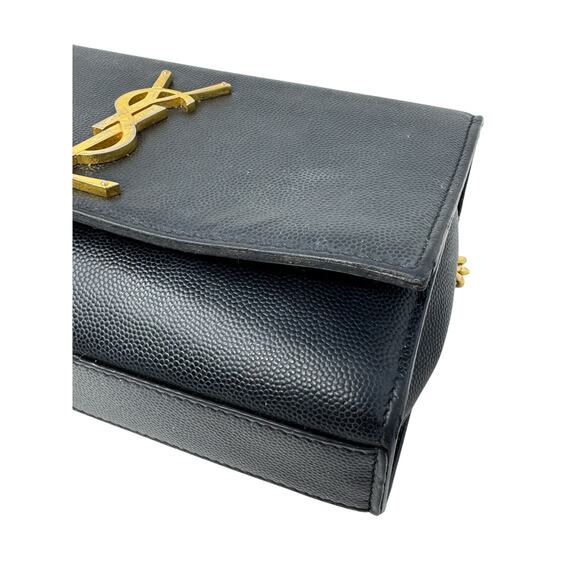 Saint Laurent YSL Kate Black Shoulder Bag Small Grain de Poudre Leather - Picture 7 of 12